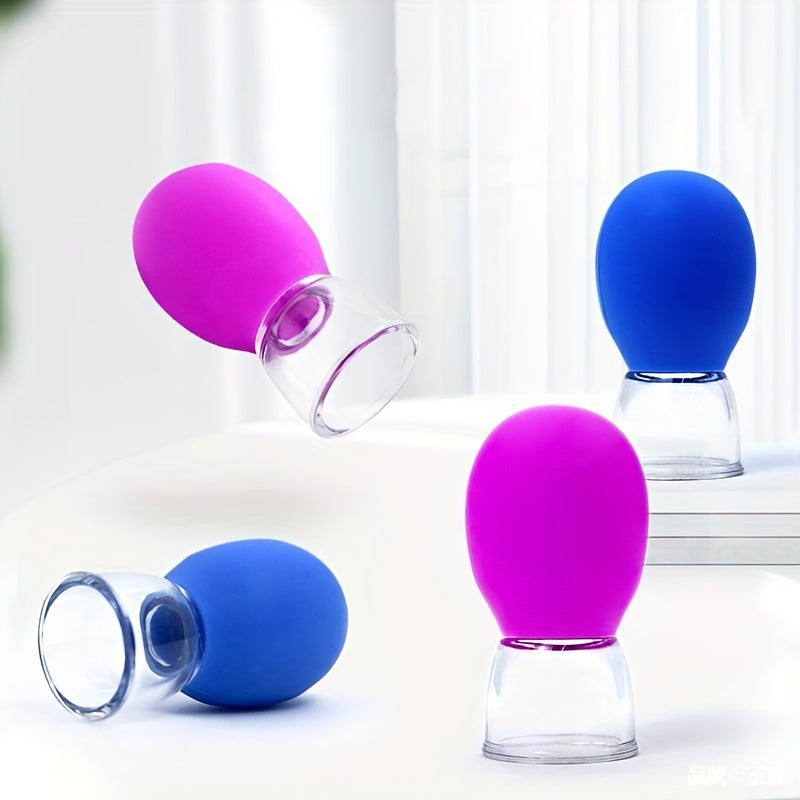 5pcs Mini Facial Meridian Cup Suction Cups for Body, Eyes and Cheeks Moisture Absorption Home Glass Cupping